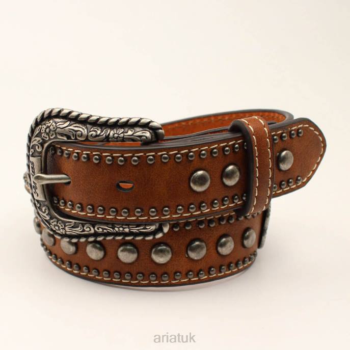 Ariat Heart medallion belt Kids D0X64160 Brown Accessories