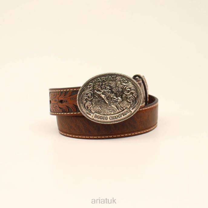 Ariat Rodeo champ filigree belt Kids D0X64163 Brown Accessories