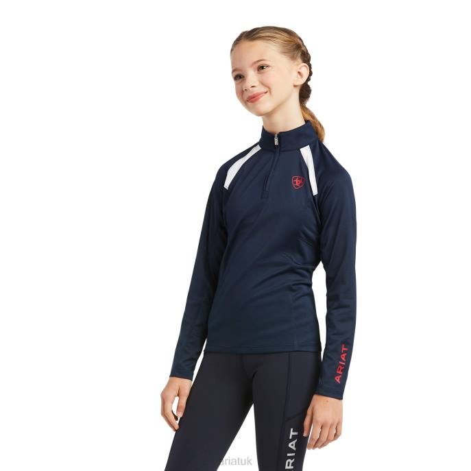 Ariat Sunstopper 2.0 1/4 Zip Baselayer Kids D0X64049 Team Clothing