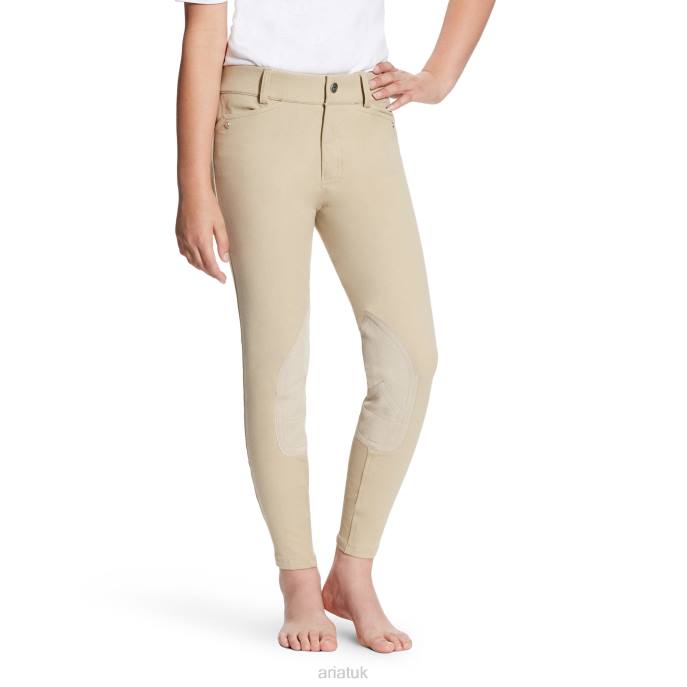 Ariat Heritage Knee Patch Breech Kids D0X64154 Tan Clothing