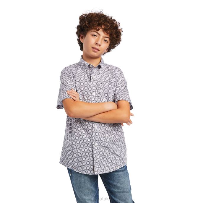 Ariat Brecken Classic Fit Shirt Kids D0X64069 Lavender Clothing