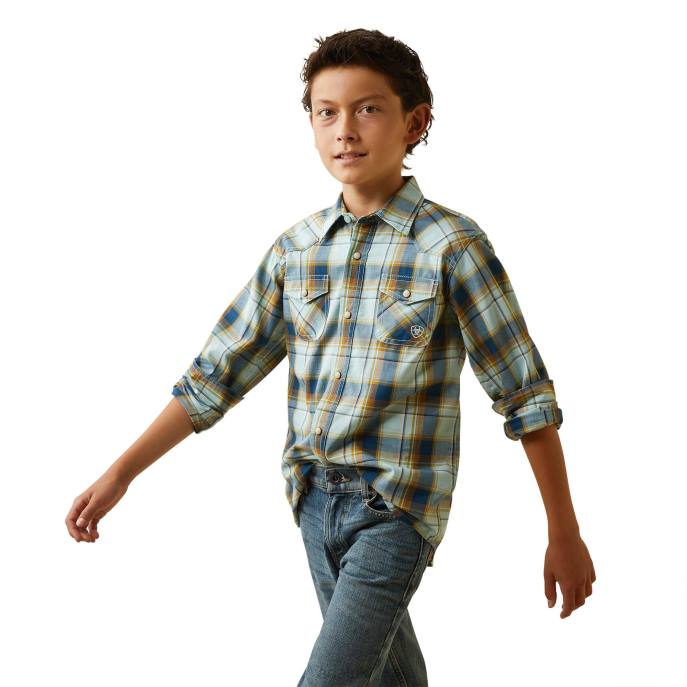 Ariat Habney Retro Fit Shirt Kids D0X64088 Aquatic Clothing