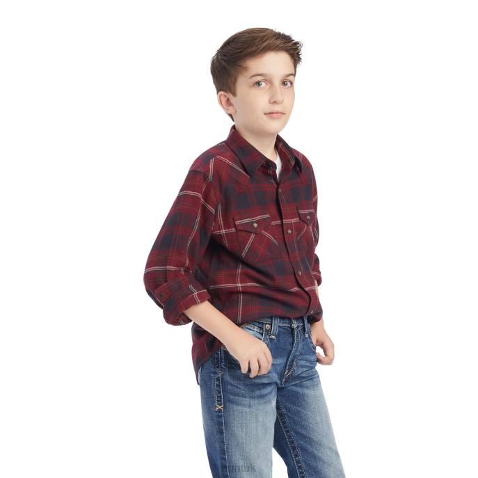 Ariat Heath Retro Fit Shirt Kids D0X64096 Phantom Clothing