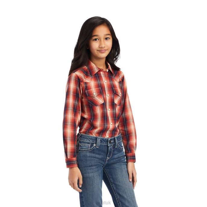 Ariat REAL Citrus Grove Shirt Kids D0X64094 Citrus Grove Plaid Clothing