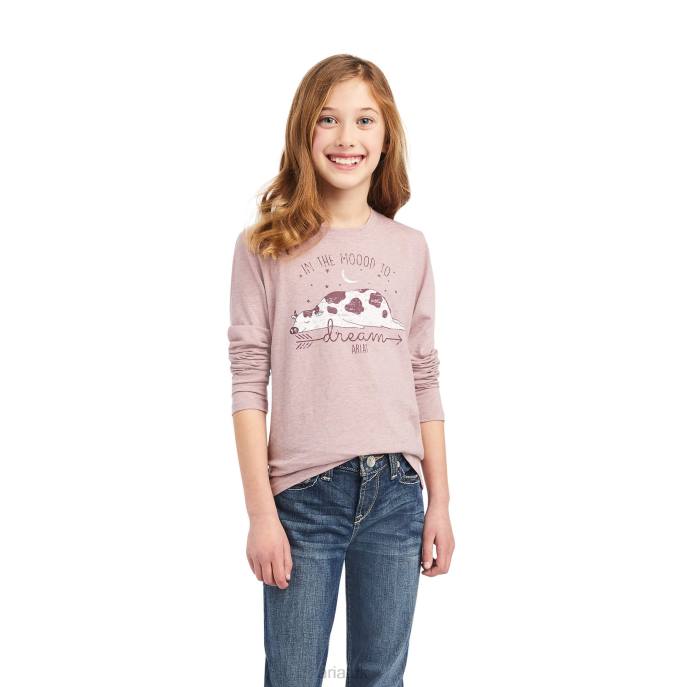 Ariat REAL Dreamin Mood Shirt Kids D0X64035 Nostalgia Rose Clothing