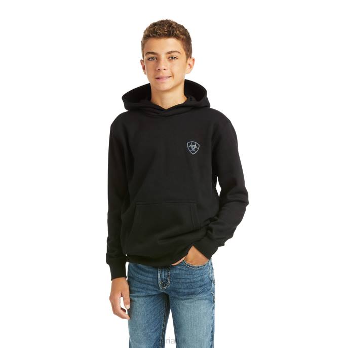 Ariat Patriot 2.0 Sweatshirt Kids D0X64104 Black/Grey Clothing