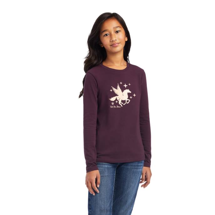 Ariat Dream T-Shirt Kids D0X63995 Mulberry Clothing
