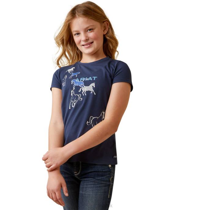 Ariat Frolic T-Shirt Kids D0X63996 Navy Eclipse Clothing