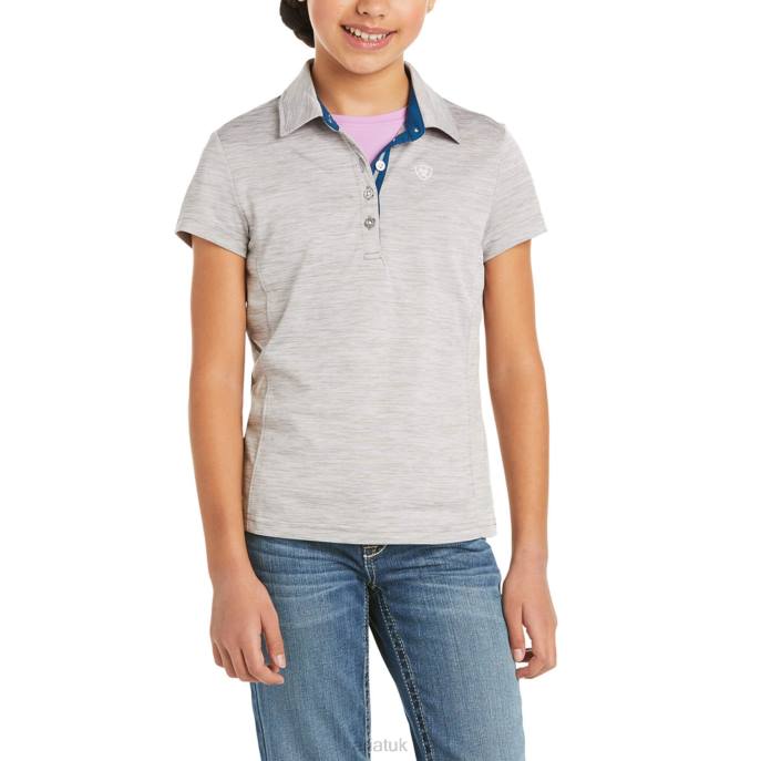 Ariat Laguna Polo Kids D0X64052 Heather Grey Clothing
