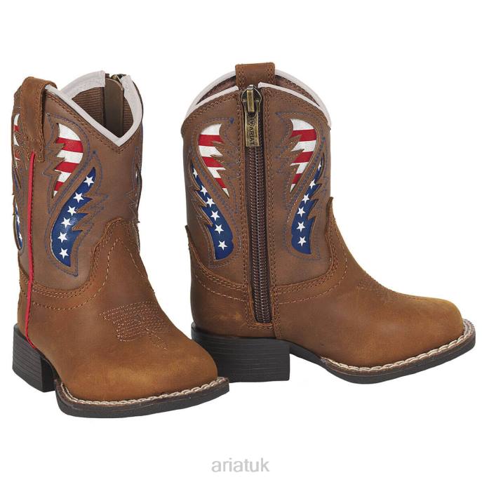 Ariat lil stompers george boot Kids D0X63904 Brown Collections