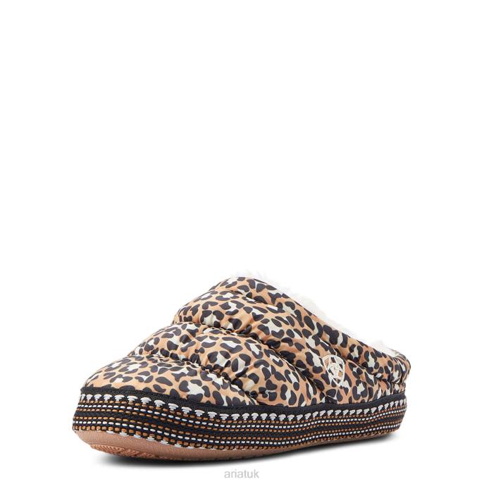 Ariat Crius Clog Slipper Kids D0X63964 Tan Leopard Print Footwear