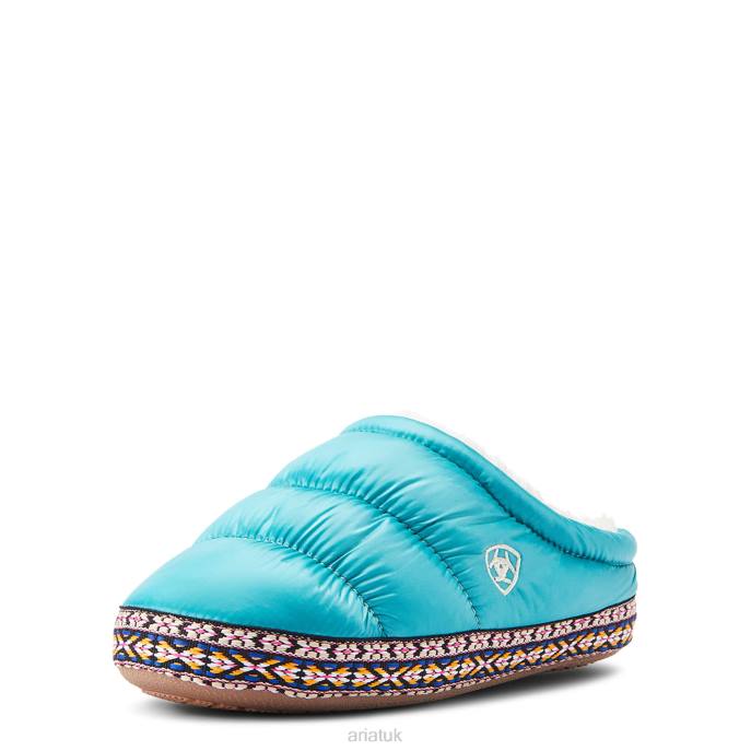 Ariat Crius Clog Slipper Kids D0X63966 Turquoise Footwear