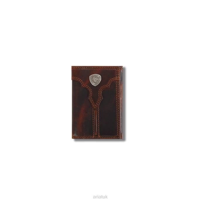 Ariat Center ridge trifold wallet Men D0X61807 Brown Accessories