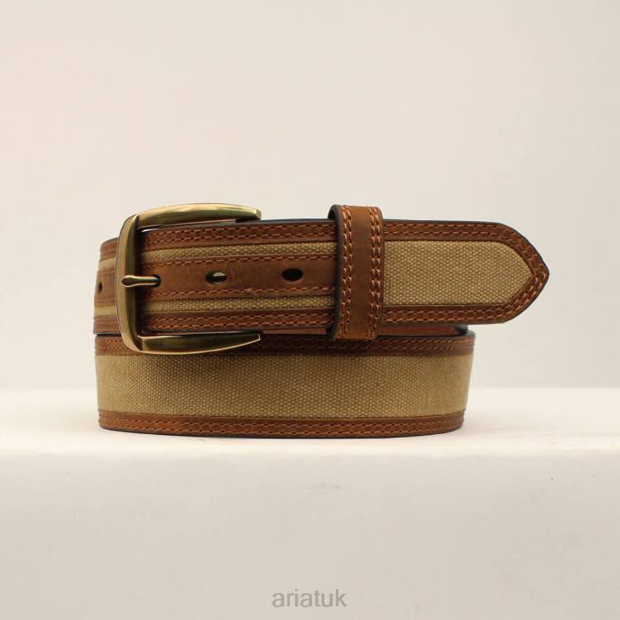 Ariat Canvas center belt Men D0X61860 Tan Accessories