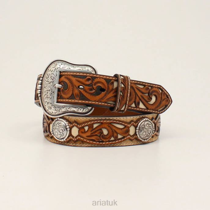 Ariat Filigree medallion belt Men D0X61840 Brown Accessories