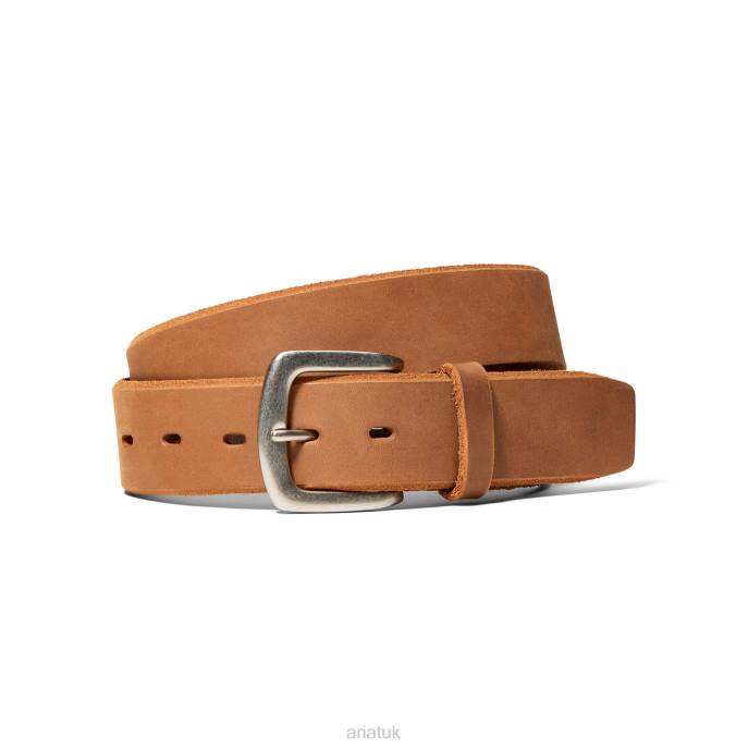 Ariat Simple Embroidery Belt Men D0X61869 Medium Brown Accessories