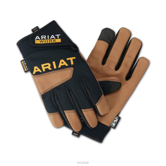 Ariat FlexPro Waterproof Work Glove Men D0X61881 Brown/Black Accessories