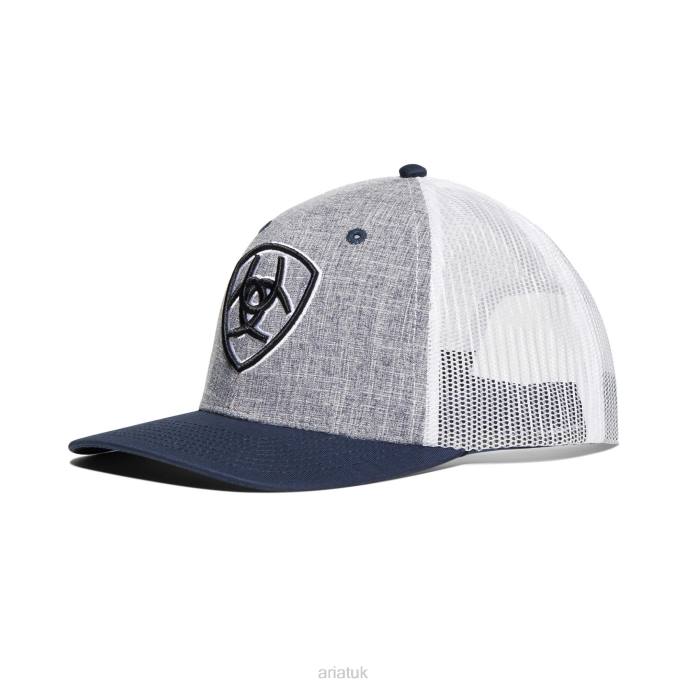 Ariat Large Shield Cap Men D0X61920 Grey Accessories