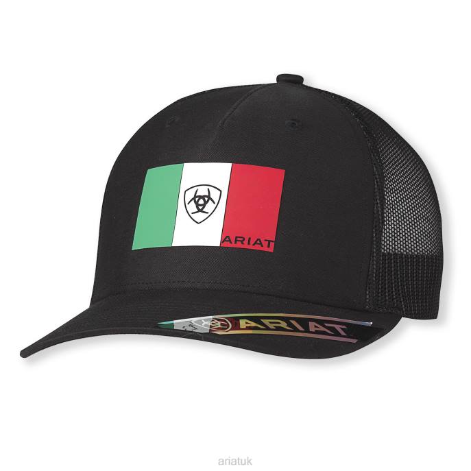 Ariat Mexico Flag Cap Men D0X61923 Black Accessories