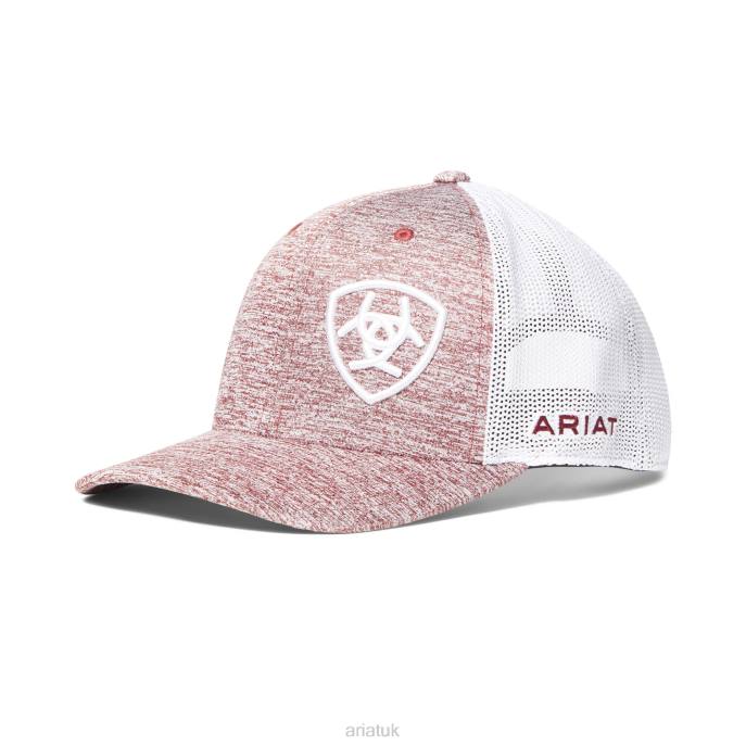 Ariat Offset Shield Cap Men D0X61928 Maroon Accessories