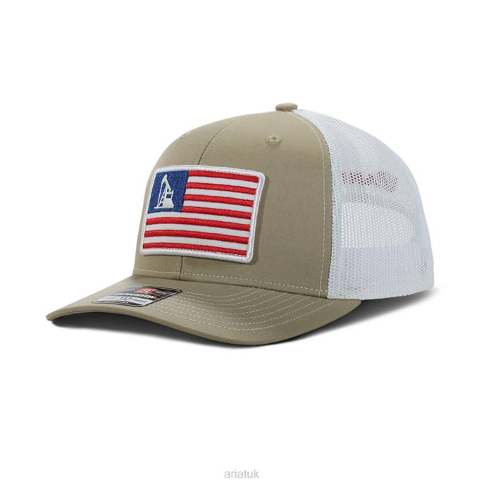 Ariat Usa flag patch logo cap Men D0X61941 Tan Accessories