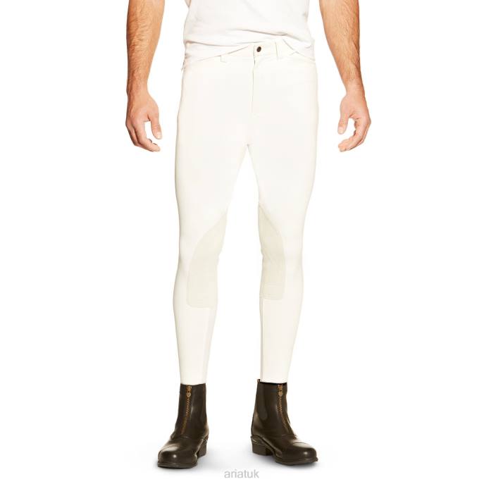 Ariat Olympia Knee Patch Breech Men D0X61679 White Bottoms