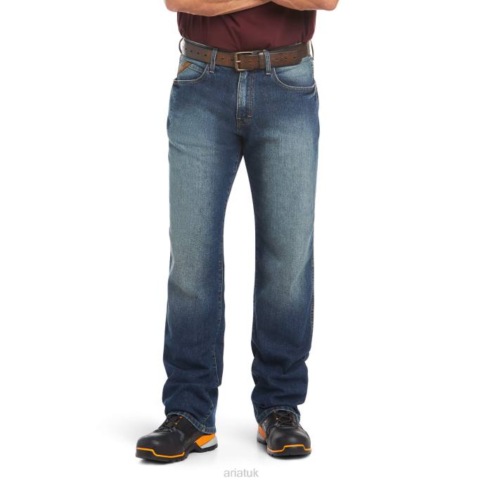 Ariat Rebar M3 Loose DuraStretch Basic Stackable Straight Leg Jean Men D0X61732 Sierra Bottoms