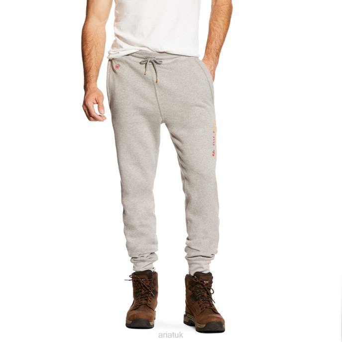 Ariat FR Work Sweatpants Men D0X61717 Heather Gray Bottoms