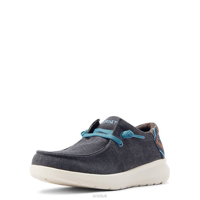 Ariat Hilo 1 Men D0X6418 Charcoal Blue/Blue Southwest Footwear