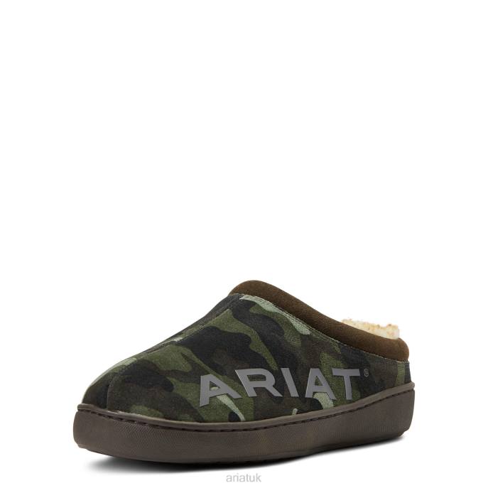 Ariat Logo Hooded Back Clog Men D0X6468 Camo Footwear