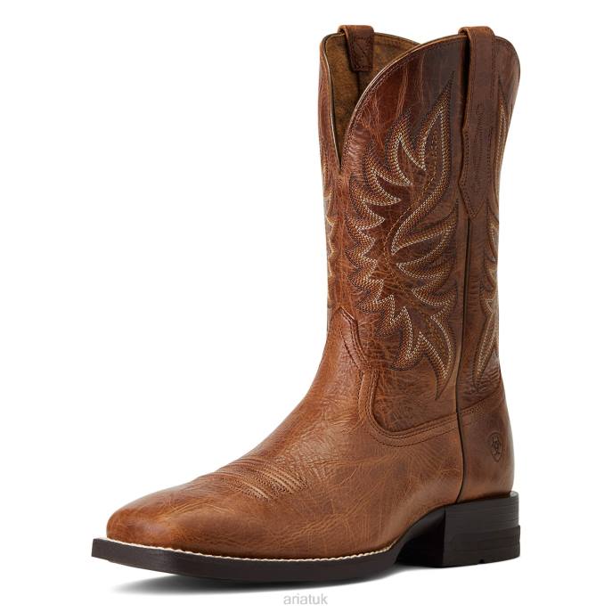 Ariat Brander Western Boot Men D0X6188 Dark Tan Footwear