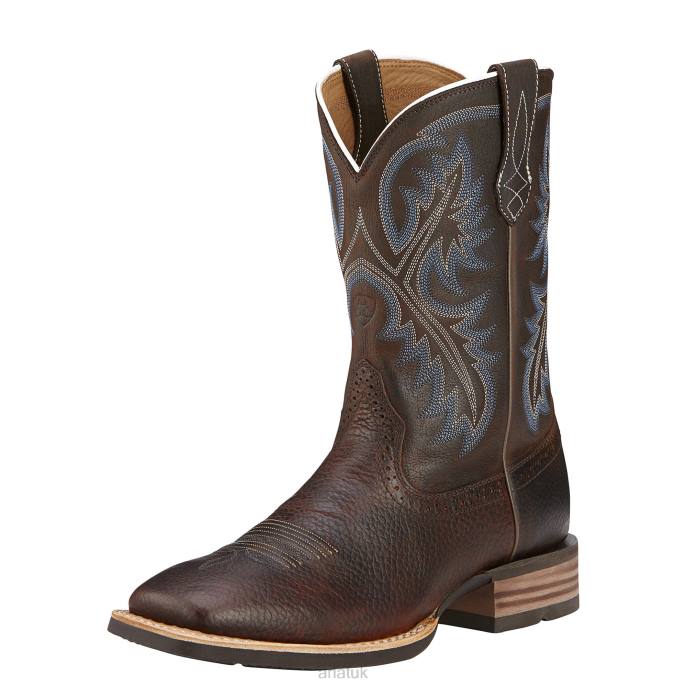 Ariat Quickdraw Western Boot Men D0X692 Brown Oiled Rowdy Footwear