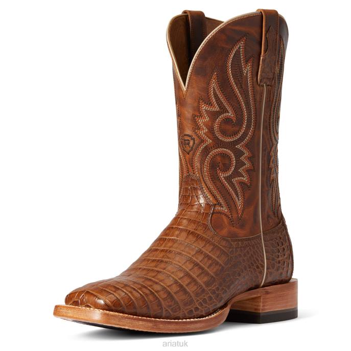 Ariat Relentless Denton Western Boot Men D0X635 Natural Caiman Belly Footwear