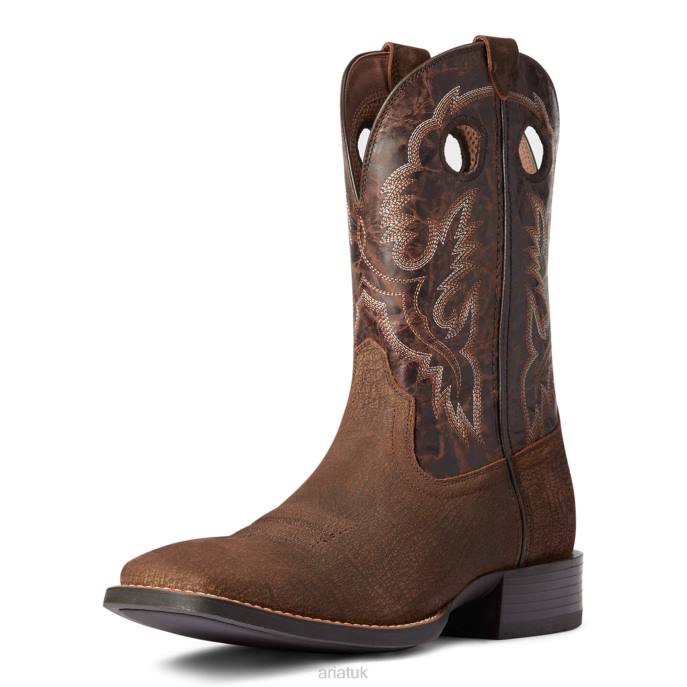 Ariat Sport Buckout Western Boot Men D0X6192 Rough Ginger Footwear