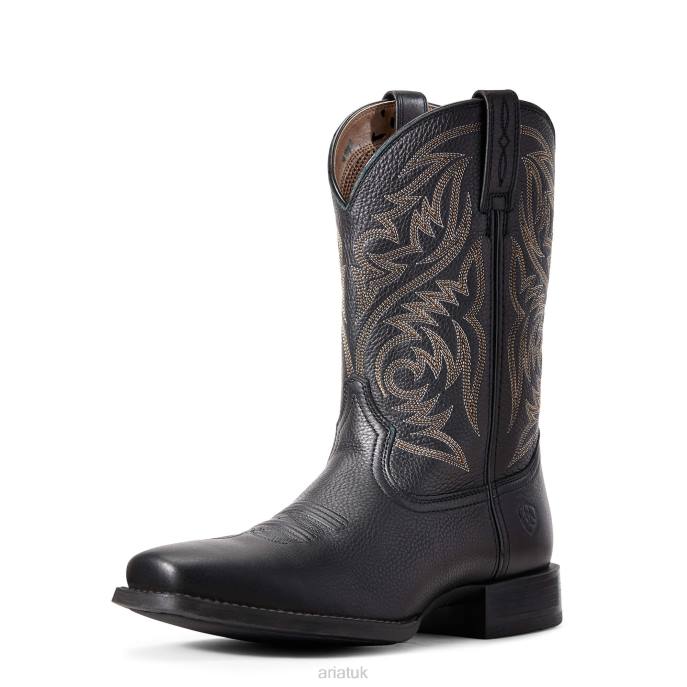 Ariat Sport Herdsman Western Boot Men D0X621 Black Deertan Footwear