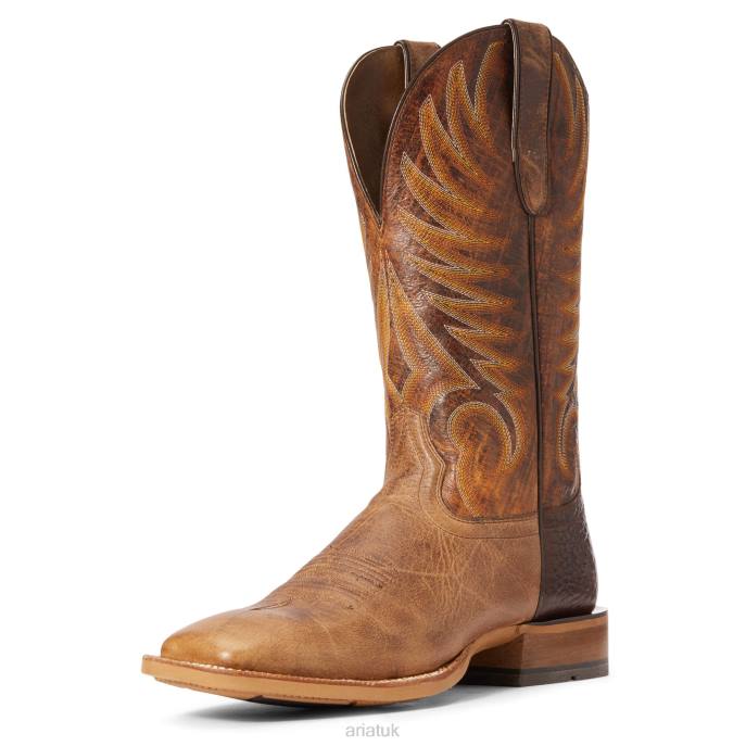 Ariat Toledo Western Boot Men D0X6100 Natural Crunch Footwear