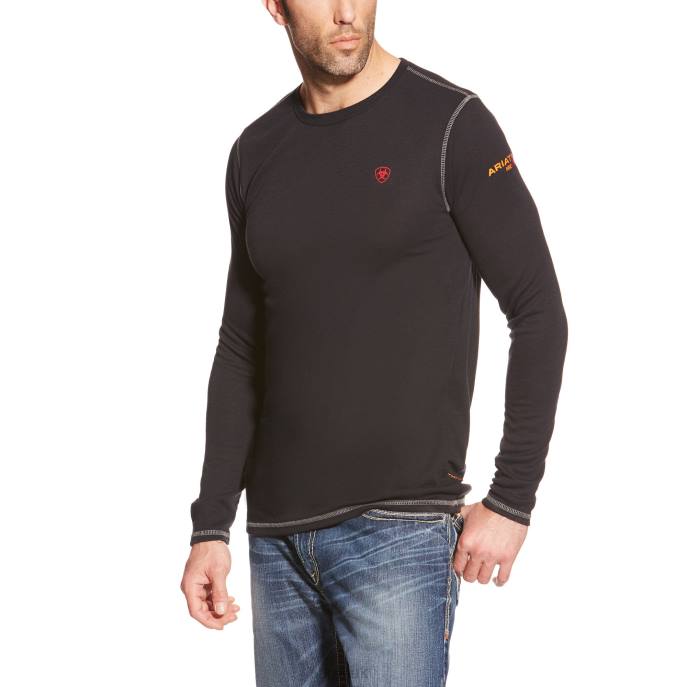 Ariat FR Polartec Baselayer Men D0X6844 Black Tops
