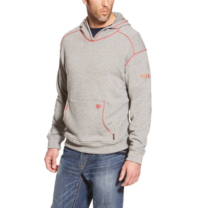 Ariat FR Polartec Hoodie Men D0X61476 Heather Gray Tops