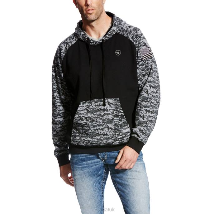 Ariat Patriot Hoodie Men D0X61414 Black Digi Camo Tops