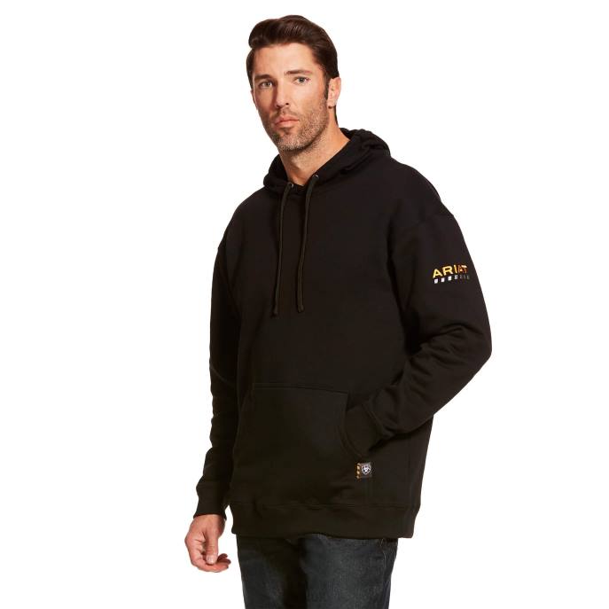 Ariat Rebar Workman Hoodie Men D0X61432 Black Tops