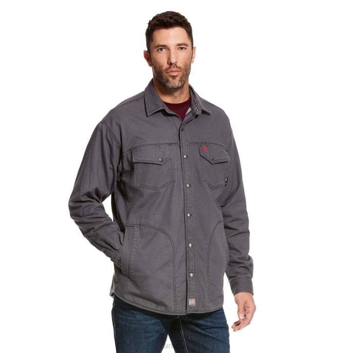 Ariat FR Rig Shirt Jacket Men D0X61635 Iron Gray Tops