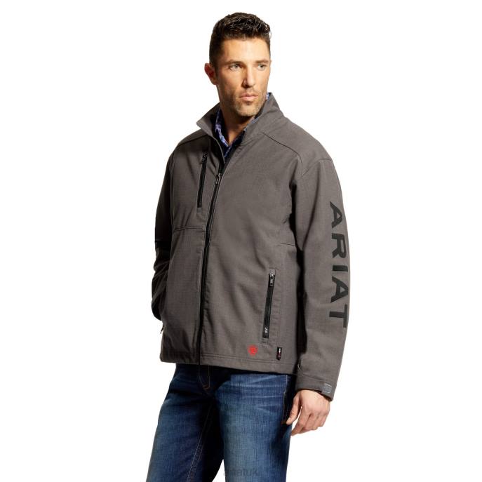 Ariat FR Team Logo Jacket Men D0X61630 Iron Gray Tops