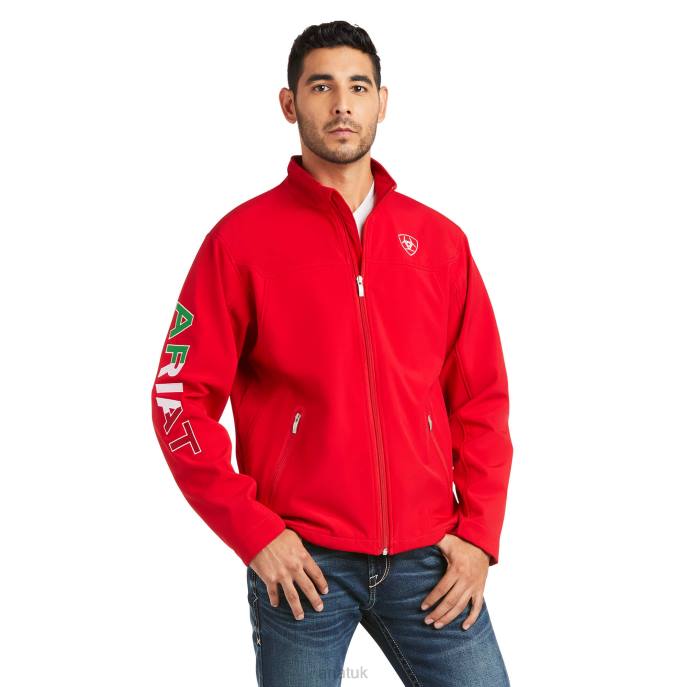 Ariat New Team Softshell MEXICO Jacket Men D0X61524 Red Tops