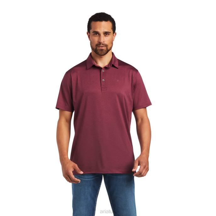 Ariat Charger 2.0 Fitted Polo Men D0X6899 Malbec Tops