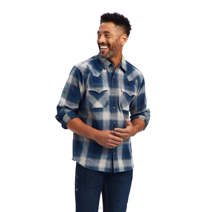 Ariat Halston Retro Fit Shirt Men D0X61293 Eiffel Tower Tops