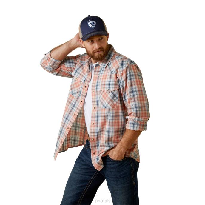 Ariat Hantioch Retro Fit Shirt Men D0X61374 Faded Brick Tops