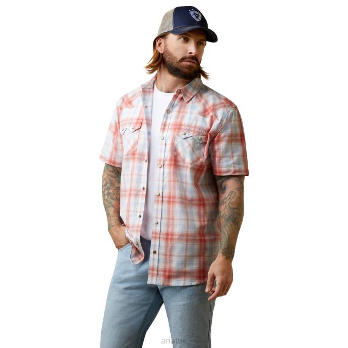 Ariat Harter Retro Fit Shirt Men D0X61162 Faded Brick Tops