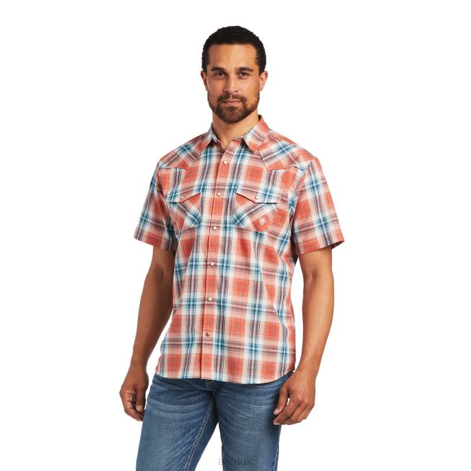 Ariat Hawk Retro Fit Shirt Men D0X61206 Ginger Spice Tops