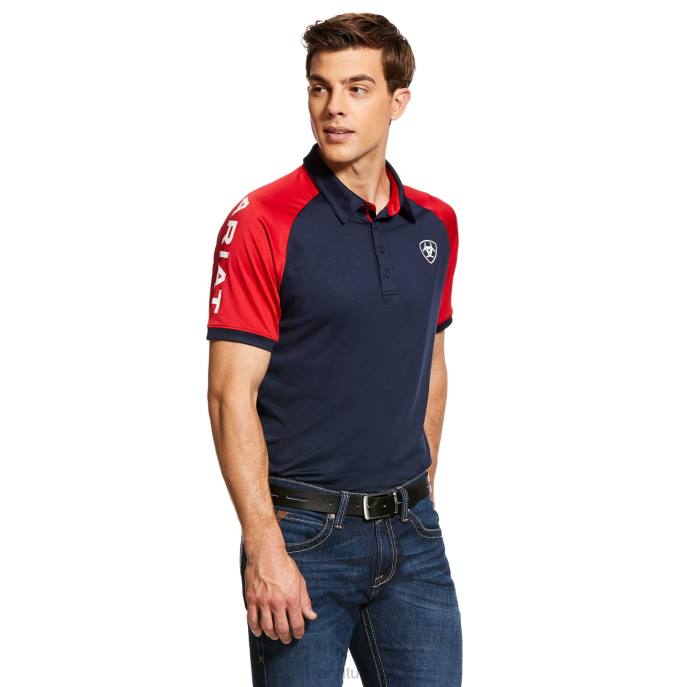 Ariat Team 3.0 Polo Men D0X6814 Navy Tops