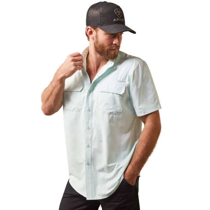 Ariat VentTEK Outbound Fitted Shirt Men D0X61122 Fair Aqua Tops